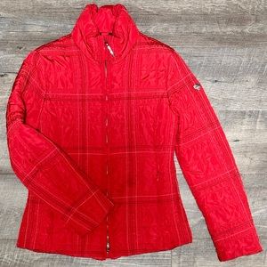 Post Card Vintage Italian-Made Zipper Ski Jacket - Red Plaid - Size 6
